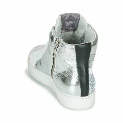 Meline - IN1363 Blanc / Argent -Baskets mode Soldes Boutique 17658286 500 E