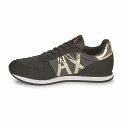 Armani Exchange - HALOISE Noir / Doré -Baskets mode Soldes Boutique 19775821 500 D