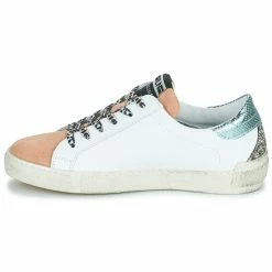 Meline - NKC166 Blanc / Rose / Bleu -Baskets mode Soldes Boutique 21206896 500 D
