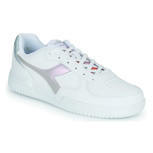 Diadora - RAPTOR LOW GLITTER RAINBOW WN Blanc / Rose 1 Diadora - RAPTOR LOW GLITTER RAINBOW WN Blanc / Rose