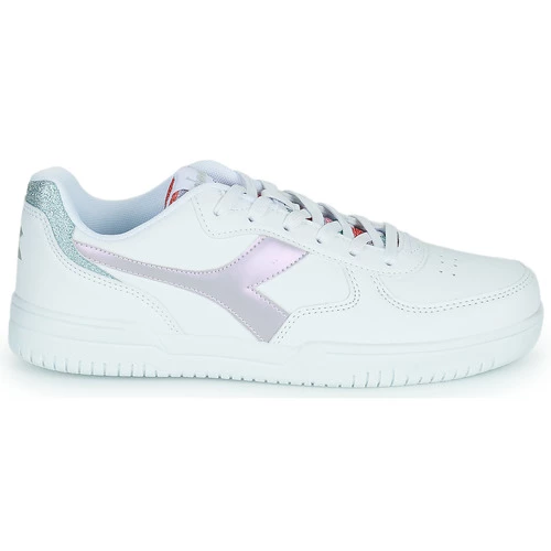 Diadora - RAPTOR LOW GLITTER RAINBOW WN Blanc / Rose 2 Diadora - RAPTOR LOW GLITTER RAINBOW WN Blanc / Rose – Image 2