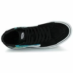 Vans - SK8-HI FLAM Noir / Bleu / Vert -Baskets mode Soldes Boutique 22872634 500 F