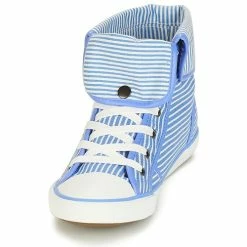 André - GIROFLE Blanc / Bleu -Baskets mode Soldes Boutique 8401298 500 C