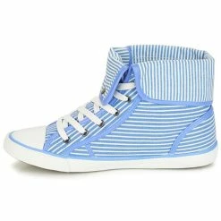 André - GIROFLE Blanc / Bleu -Baskets mode Soldes Boutique 8401298 500 D